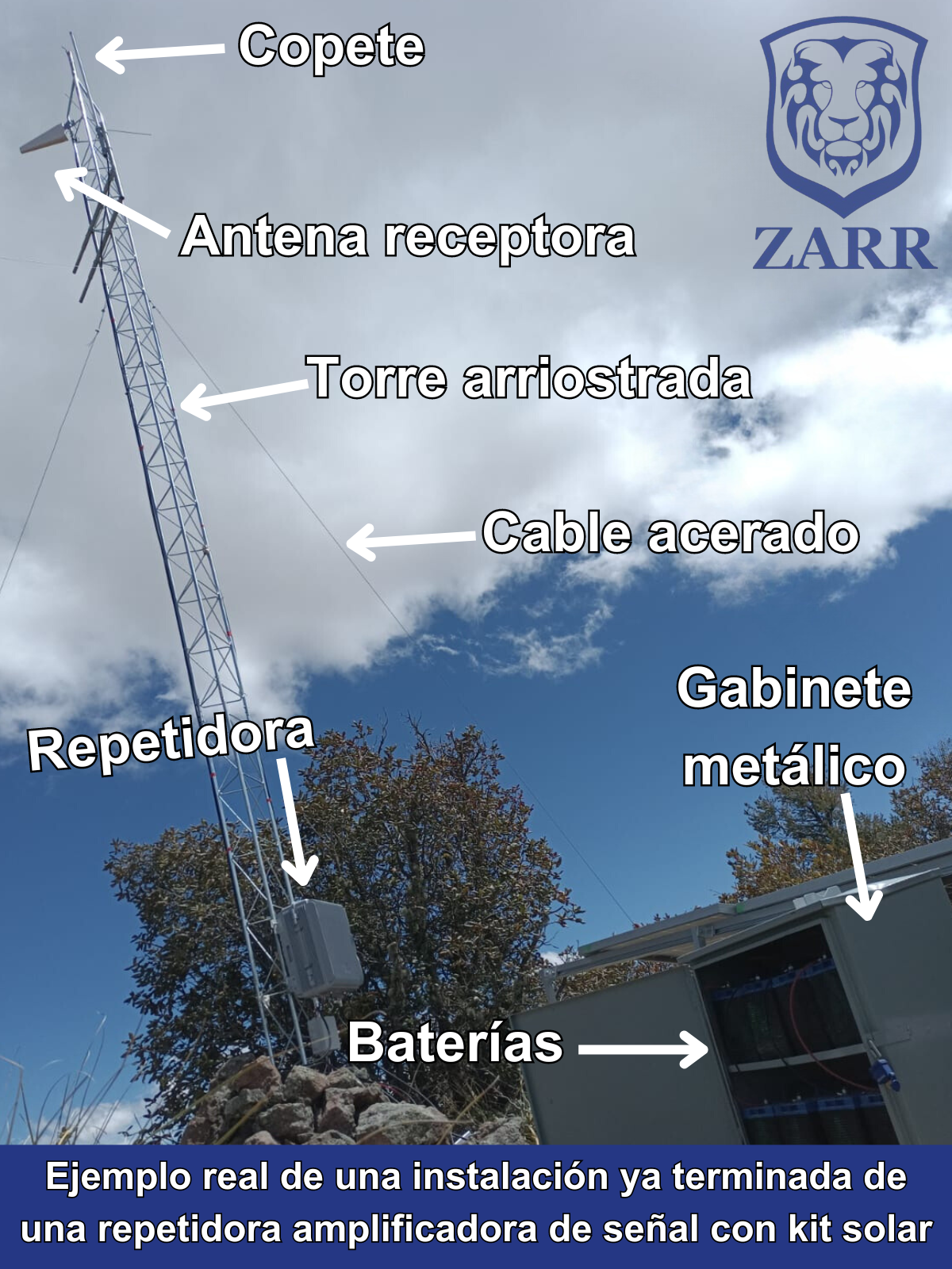 5WT Repetidora 5 Watts Amplificadora de Señal Celular con Kit solar